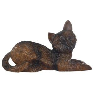 Arthur Court Designs Wood Carved Cat 1978 RARE HTF